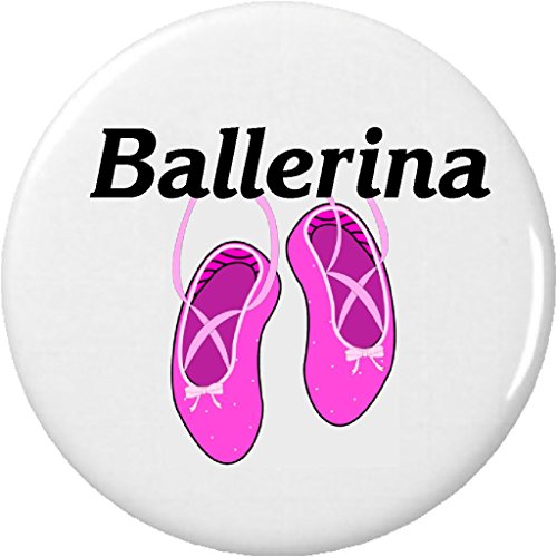 Ballerina 2.25' Large Pinback Button Pin Ballet Slippers