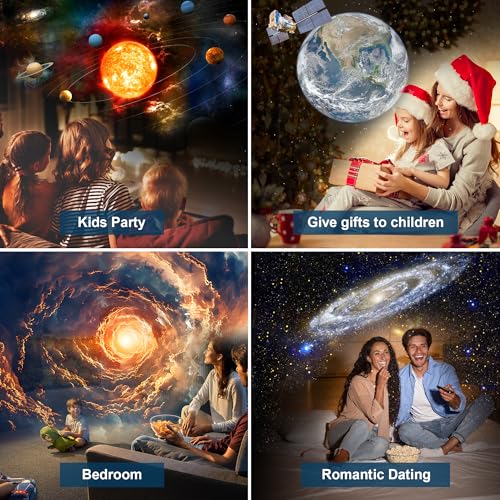 Planetarium Projector for Bedroom, 13 in 1 Galaxy Star Projector Light, Nebula Night Light with Timer, LED Space Galaxy Lamp Room Decor for Adults Kids, Black