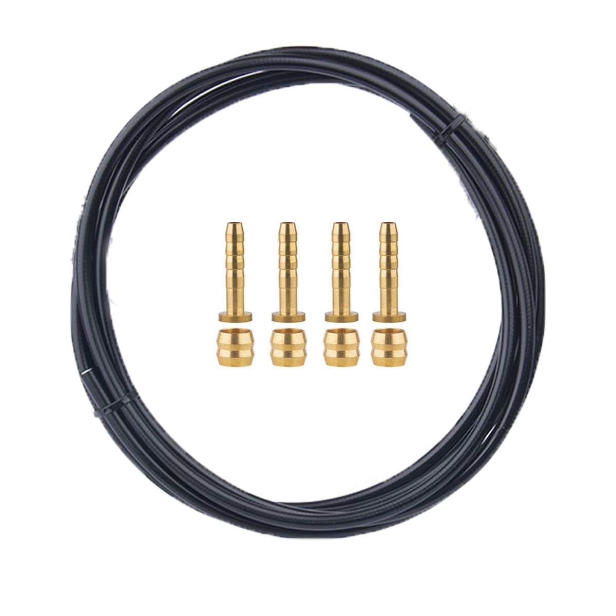 HOUSON 2.5M Bicycle Hydraulic Brake Line with Olive Connector Inserts, Disc Brake Hose Repair Kit Accessories BH59