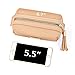 Small Makeup Bag, YM&COCO Cosmetic Bag for Purse Pencil Case Pouch Clutch Bag Organizer with Tassel Zipper - 4 Colors for Choice