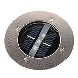 Exlight Solar Powered Ground Light Great for The Garden The Pathway or Stairway Comes With 3 LEDs and Two Types of Light Warm and White Pack of 2(Black)