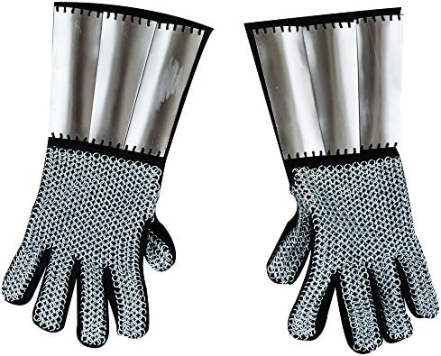 Lord Of Battles Chainmail and Splinted Plate Gauntlets - Size XL