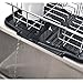 POPILION Quality Steel Kitchen Sink Side Dish Drying Rack,Drain Rack Set(3-Piece) with Black Drainboard and Separate Box For Cutlery