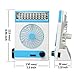 Ansee Solar Fan Camping Fan Cooling Table Fans 3 in 1 Multi-Function with Eye-Care LED Table Lamp Flashlight Torch Solar Panel Adaptor Plug for Home Use Camping (Blue)