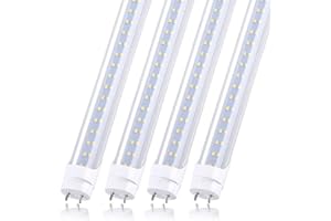 Pack of 10 Lights - G13 Bi-Pin Dual Powered, Ballast Bypass, 4 Feet 24 Watt 6500K Fluorescent T8 T10 T12 Replacement Clear Le