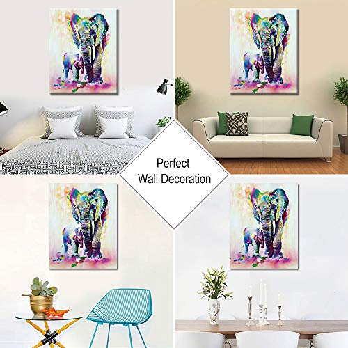 BOSHUN Malen nach Zahlen DIY ÖlGemälde für Kinder Erwachsene Anfänger- Elefant Familie Vater und Sohn 16x20 Zoll… – Bild 8