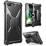 iPhone 7 Plus Case, i-Blason Transformer [Kickstand] Apple iPhone 7 Plus 2016 Release [Heavy Duty] [Dual Layer] Combo Holster Cover case with [Locking Belt Swivel Clip] (Black) (Electronics)