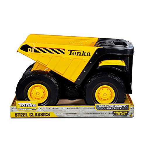 Funrise Tonka Toughest Mighty Dump Truck Toy, Yellow, 12.00 L x 19.00 W x 10.75" H