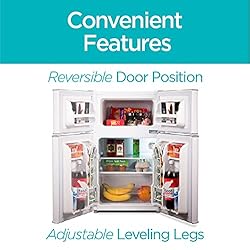 BLACK+DECKER BCRDK32W 2 Door Mini Fridge with