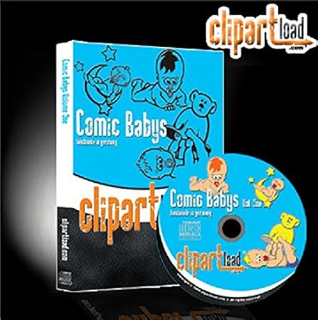 clipartload Vektorgrafiken f. Schneideplotter'Comicbabies Vol. 1' Comic Babys f. Airbrushschablonen, Nageldesign Stickmaschin