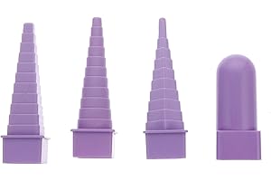 Amosfun Plastic Wire Modeling Tool 4Pcs Shape Mandrel Spiral Mandrel for Jewelry Wrapping and DIY Projects