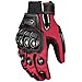 ILM Alloy Steel Touchscreen Bicycle Motorcycle Motorbike Powersports Racing Gloves (XXL, RED) Model 10C