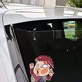Cartoon Fox Naruto Gaara Hit Glass Windows Random Body Truck Wall Decals Car Stickers