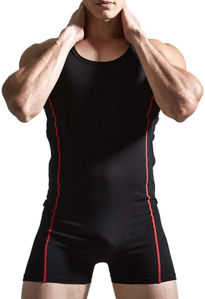 Men Sport Shapers Bodysuit Cotton Soft Stretchy Shaperwear Body Shaper