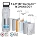 Healthy Human Stainless Steel Curve Water Bottle | 100% BPA Free Thermos for Kids & Adults | Vacuum Insulated Water Bottles | Metal Bottles with Leak Proof Lid (21 oz/ 621 ML, Stone White)