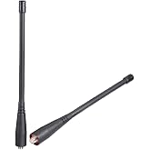 Bingfu Dual Band VHF UHF 136-174MHz 400-470MHz Ham Radio Antenna 2-Pack | Two Way Radio Walkie Talkie SMA Female Soft Handhel