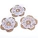 OZXCHIXU 12pcs Burlap Lace Flower with Pearl Natural Color Rustic Wedding Paty Decoration and Crafts DIY