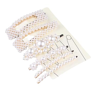 Amazon Com Lurrose 6pcs Artificial Pearl Hair Clip Decorative