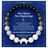 72ore Moon Bracelet Moonstone Bracelet for Women Celestial Beaded Jewelry | Moon Phase Bracelet With Moonstone Beads And Crescent Charm Inspired By Lunar Cycles New Beginnings And Celestial Style