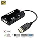 CableDeconn DisplayPort 1.2 to HDMI 4K DVI VGA 3 in 1 Multi-Function Cable Adapter Converter