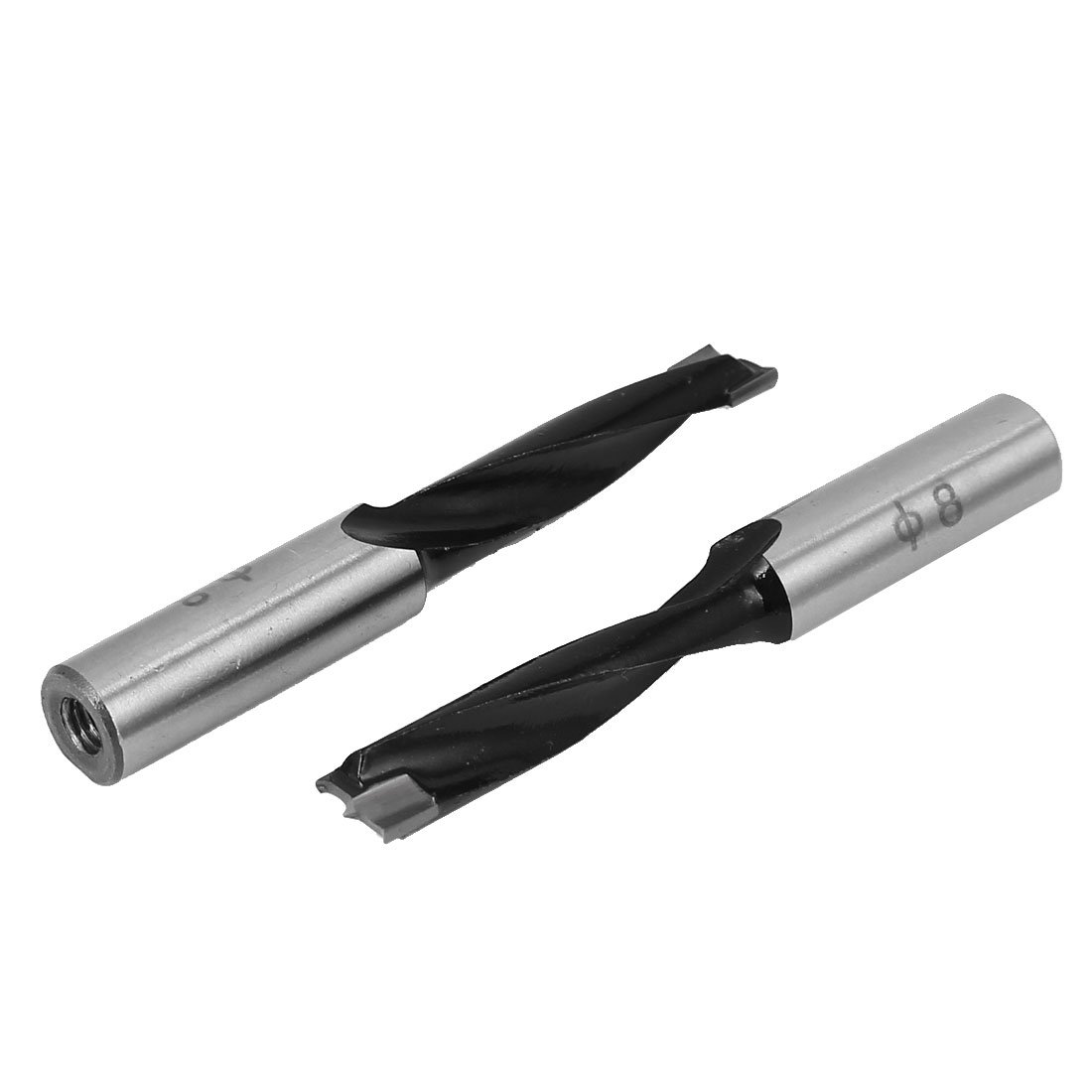 Sourcingmap 8mm Dia Carbide Tip Brad Point Boring Drill Bit Woodworking Tool 2pcs