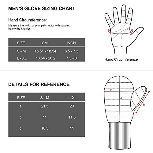 Andake 90% Duck Down Mittens Gloves For Women -20¨H Cold Weather Warm Winter Snow Gloves For Walking Jogging Work Outdoor Gray S-M - Thumbnail 5