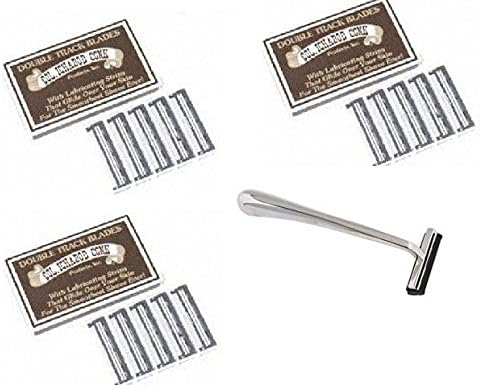 Trac II Chrome Handle + Colonel Ichabod Conk Track II Razor Blades 10 ct. (Pack of 3) + FREE Schick Slim Twin ST for Sensitive Skin