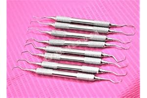 SYNAMED USA German 8 Pcs PERIODONTAL HOLLOW GRACEY CURETTE SET MEDICAL SURGICAL INSTRUMENTS