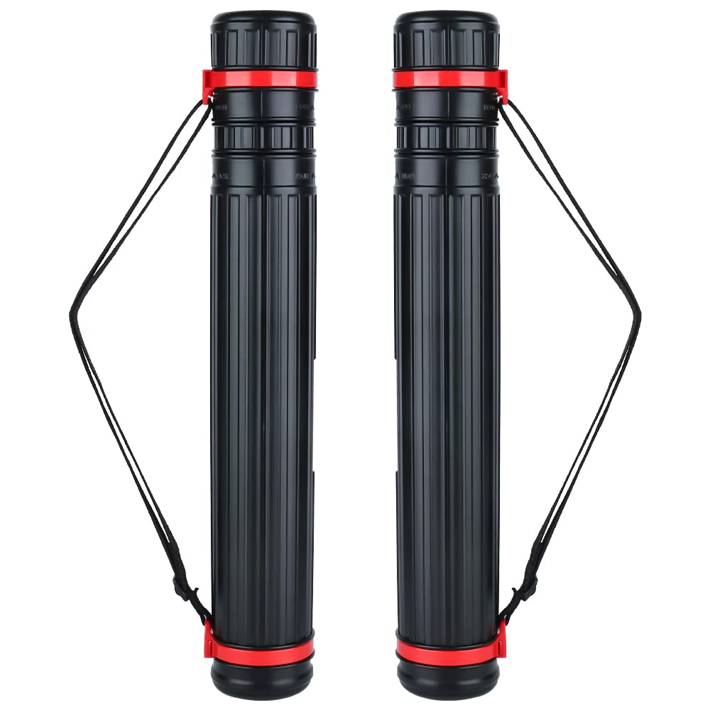 Photo 1 of TRANSON 2-Pack Small Poster Tube Storage 17“ to 27” Extendable for Documents Blueprints Artworks Scrolls
