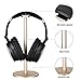 Headset Hanger Gaming Headphone Stand Znoble Aluminum Earphone Mount Hanger with leather Flexible Headrest for All Headphones Sizes-Gold
