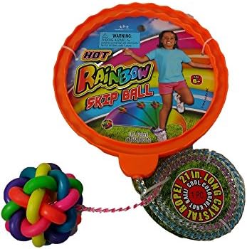 Hot Rainbow Skip Ball/Hopscotch/Jump Rope Kids Outdoor Playground Toy