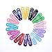 Justbuy Girls Hair Clips, Candy Color Thick Hair Clips Barrettes 2 Inch Metal Snap No Slip Barrettes for Kids Teens Women with Storage Box 48pcs