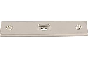 Top Knobs TK741PN Barrington Collection 3" Channing Backplate, Polished Nickel