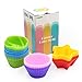 sirikonkappuke-kiraina-ke-ki Mold – lunaoo 24 Nonstick Baking Muffin Cups Heat Resistant Reusable – Make Nice and Cute Cupcakes For Party – BPA Free, FDA Approved