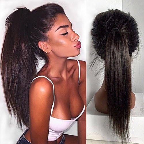 Helene Silky Straight Wigs for Black Women Free Part Glueless Full Lace Wig with Baby Hair Pre Plucked Hairline Human Hair Wigs (130% Density 10")