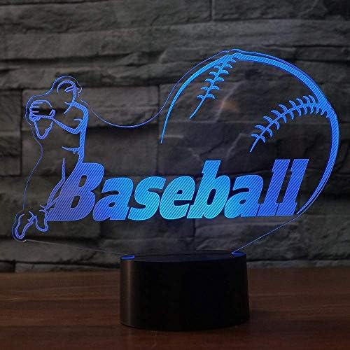 Optical Illusion 3D Ping Pong Paddle Night Light USB Power Remote Control LED Decor Table Desk Lamps 7/16 Colors Changing Lights Brithday Room Decoration