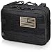 WYNEX Tactical Molle Admin Pouch of Laser Cut Design, Utility Pouches Molle Attachment Military Medical EMT Organizer with Map Pocket EDC EMT Pack IFAK Tool Holder Universal U.S.A Patch Included