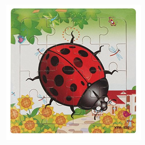 GBSELL Wooden Puzzle Educational Developmental Baby Kids Training Toy Christmas Gift (B)