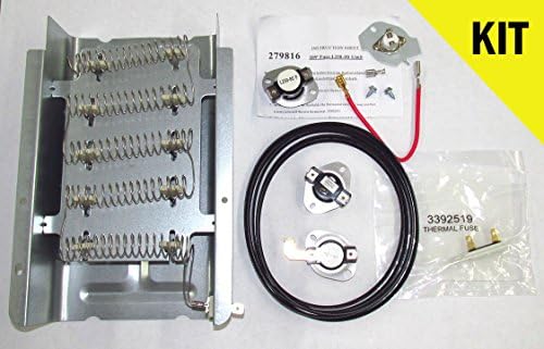 8565582 DRYER HEATING ELEMENT, THERMAL FUSE, HI LIMIT, 92" BELT KIT