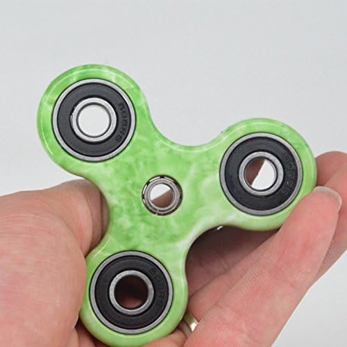 Tri-Spinner Fidget Toy With Premium Hybrid Ceramic Bearing ,Fidget Spinner ,Best Stress Reducer Relieves ADHD ,Anxiety,Boredom and Hand Killing Time (emerald-green)