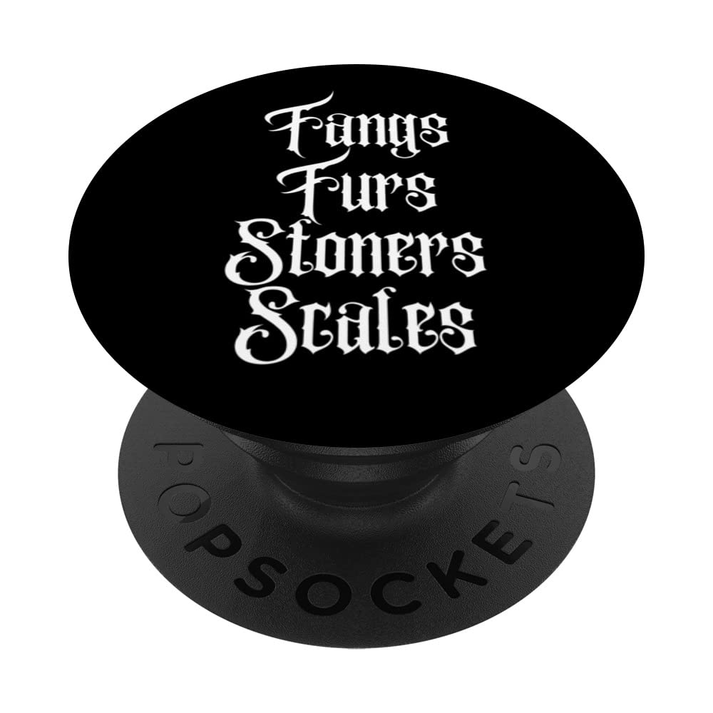 WEDNESDAY'S FANGS FURS STONERS SCALES, DARK FAMILY GOTHIC PopSockets Swappable PopGrip