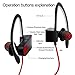 Bluetooth Headphones, Sunmy Wireless Headphones Bluetooth 4.1 Earbud Headphones Noise Cancelling Earbuds Sports Sweatproof Headphones Built-in Mic Red