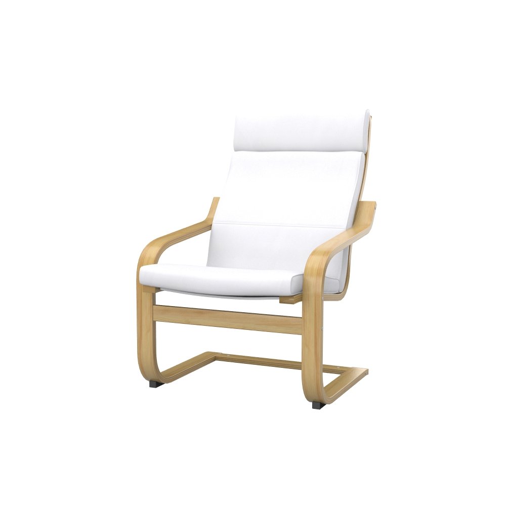 Soferia Ndash Ikea Poauml Ng椅子カバー Ecoレザーホワイト B01n814j6n