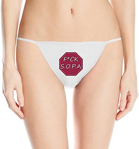 MZONE Unique F*CK SOPA Bikini Thong For Women White Size L