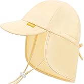 Adjustable Baby Sun Hats with UPF50+ & Neck Flap Protection - Perfect Swim & Play Toddler Hat for Girls & Boys
