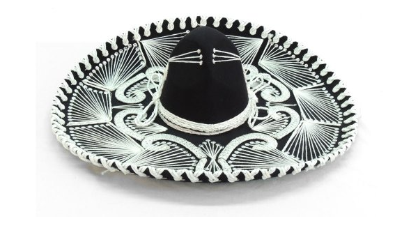 Amazon.com : Charro Hat Black \u0026 White 