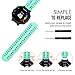 MoKo Watch Band Compatible with Garmin Forerunner 235, Soft Silicone Replacement Watch Band fit Garmin Forerunner 235/235 Lite/220/230/620/630/735XT/Approach S20/S6/S5 - Mint Green & Black