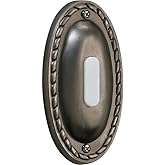Quorum International 7-308 Lighted Oval Surface Mount Button - Antique Silver