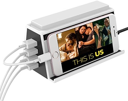 Charging Station, ANCREU USB Multi-Port Desktop Organizer Quick Charger for All Phones, iPads, Tablets