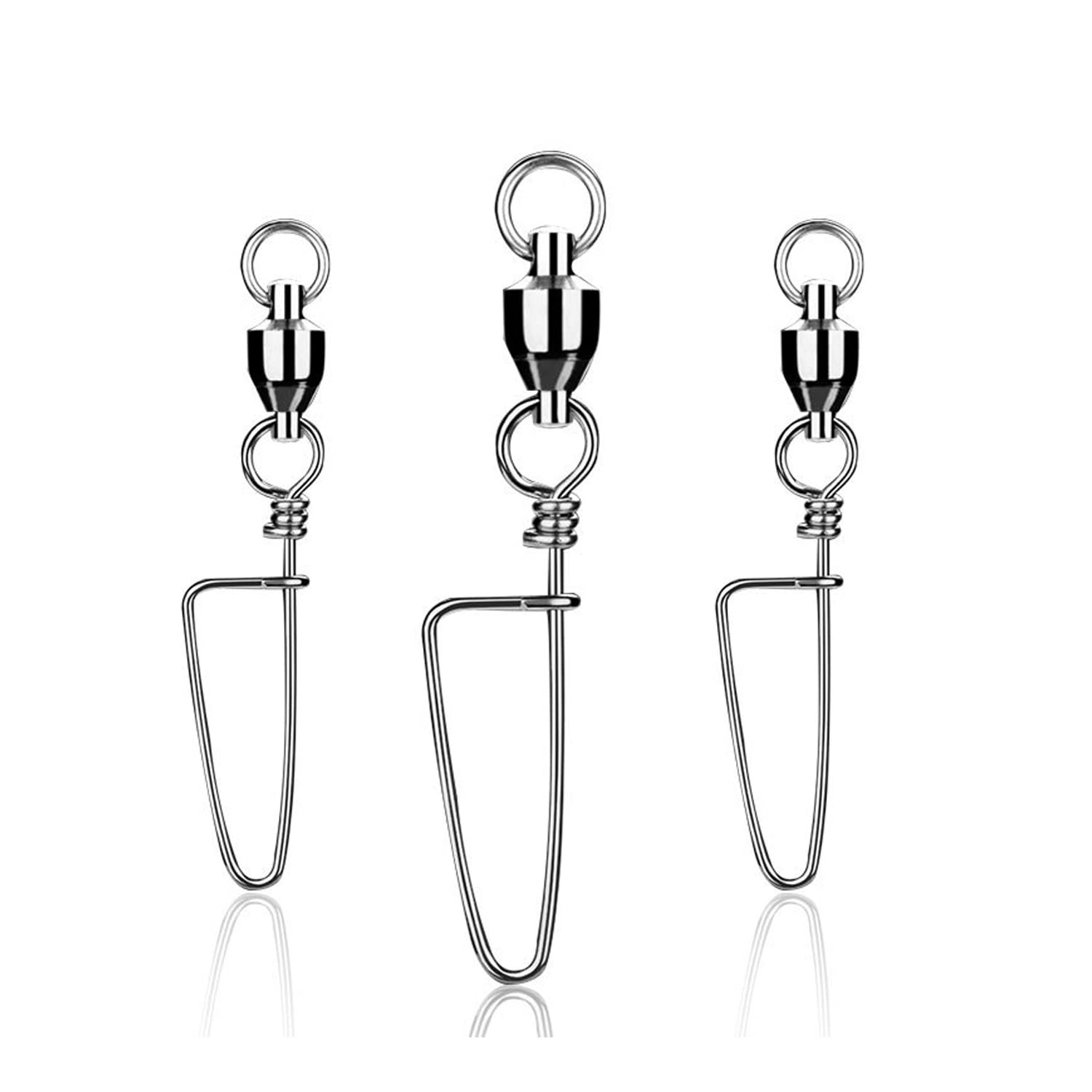 CRAZY SHARK 20pcs Fishing Barrel Swivels Rolling Swivels, Fishing Connector, Sea Fishing Rolling Bearing Snap Connector, Carp Fishing Tackle Accessories, Fishing Swivels for Freshwater Sea Fishing